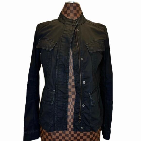 Vince Utility Jacket Womens XS Gray/Black Cargo Coat Preppy Gorpcore Minimalist - Picture 1 of 11